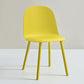 Glam Plastic Indoor-Outdoor Room Side Chairs Solid Back Chair Yellow Plastic & Acrylic 1 Piece Clearhalo ' kitchen&dining_furn' 'Dining Chairs' 'Dining Tables & Seating' 'dining_chair' 'furn' 'furn_dining_chair' 'Furniture' 'furniture_dining_chair' 'Kitchen & Dining Furniture' 'kitchen' 4287213