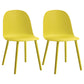 Glam Plastic Indoor-Outdoor Room Side Chairs Solid Back Chair Yellow Plastic & Acrylic 2 Piece Set Clearhalo ' kitchen&dining_furn' 'Dining Chairs' 'Dining Tables & Seating' 'dining_chair' 'furn' 'furn_dining_chair' 'Furniture' 'furniture_dining_chair' 'Kitchen & Dining Furniture' 'kitchen' 4287215