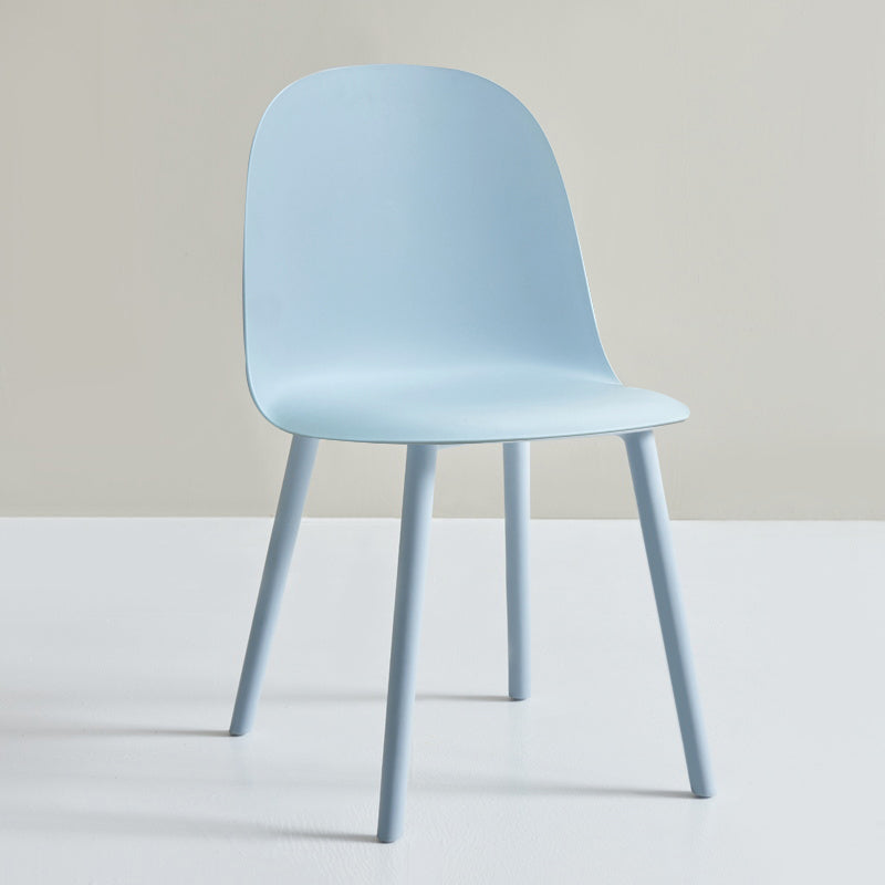 Glam Plastic Indoor-Outdoor Room Side Chairs Solid Back Chair Light Blue Plastic & Acrylic 1 Piece Clearhalo ' kitchen&dining_furn' 'Dining Chairs' 'Dining Tables & Seating' 'dining_chair' 'furn' 'furn_dining_chair' 'Furniture' 'furniture_dining_chair' 'Kitchen & Dining Furniture' 'kitchen' 4287217