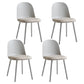 Glam Plastic Indoor-Outdoor Room Side Chairs Solid Back Chair Grey Upholstered 4 Piece Set Clearhalo ' kitchen&dining_furn' 'Dining Chairs' 'Dining Tables & Seating' 'dining_chair' 'furn' 'furn_dining_chair' 'Furniture' 'furniture_dining_chair' 'Kitchen & Dining Furniture' 'kitchen' 4287228