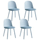 Glam Plastic Indoor-Outdoor Room Side Chairs Solid Back Chair Light Blue Upholstered 4 Piece Set Clearhalo ' kitchen&dining_furn' 'Dining Chairs' 'Dining Tables & Seating' 'dining_chair' 'furn' 'furn_dining_chair' 'Furniture' 'furniture_dining_chair' 'Kitchen & Dining Furniture' 'kitchen' 4287240