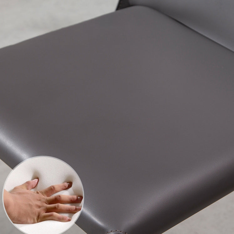 Modern Parsons Side Chair Matte Finish Leather Curved Armless Chair Clearhalo ' kitchen&dining_furn' 'Dining Chairs' 'Dining Tables & Seating' 'dining_chair' 'Furniture' 'furniture_dining_chair' 'Kitchen & Dining Furniture' 'kitchen' 4287256