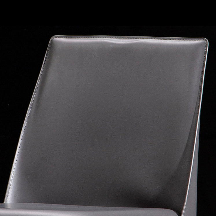 Modern Parsons Side Chair Matte Finish Leather Curved Armless Chair Clearhalo ' kitchen&dining_furn' 'Dining Chairs' 'Dining Tables & Seating' 'dining_chair' 'Furniture' 'furniture_dining_chair' 'Kitchen & Dining Furniture' 'kitchen' 4287259