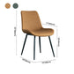 Modern Parsons Side Chair Matte Finish Leather Curved Chair for Brasserie Clearhalo ' kitchen&dining_furn' 'Dining Chairs' 'Dining Tables & Seating' 'dining_chair' 'Furniture' 'furniture_dining_chair' 'Kitchen & Dining Furniture' 'kitchen' 4287277