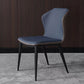 Contemporary Wingback Side Chair Matte Finish Leather Curved Chair for Brasserie Clearhalo ' kitchen&dining_furn' 'Dining Chairs' 'Dining Tables & Seating' 'dining_chair' 'furn' 'furn_dining_chair' 'Furniture' 'furniture_dining_chair' 'Kitchen & Dining Furniture' 'kitchen' 4287278
