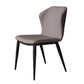 Contemporary Wingback Side Chair Matte Finish Leather Curved Chair for Brasserie Clearhalo ' kitchen&dining_furn' 'Dining Chairs' 'Dining Tables & Seating' 'dining_chair' 'furn' 'furn_dining_chair' 'Furniture' 'furniture_dining_chair' 'Kitchen & Dining Furniture' 'kitchen' 4287285
