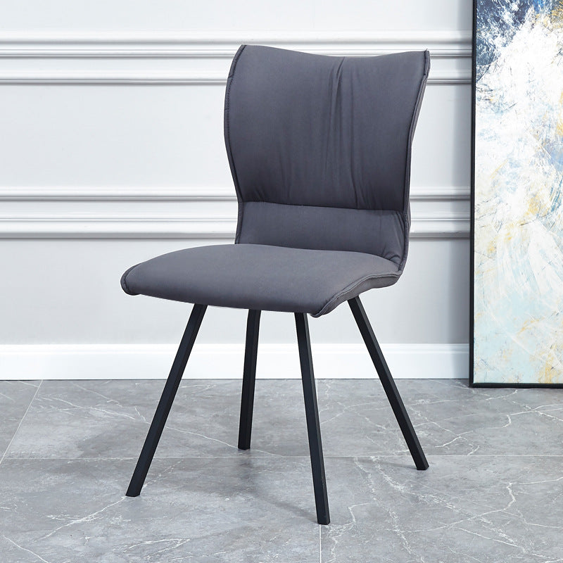 Modern Upholstered Side Chair Matte Finish Parsons Chair for Dining Room Dark Gray 1 Piece Clearhalo ' kitchen&dining_furn' 'Dining Chairs' 'Dining Tables & Seating' 'dining_chair' 'furn' 'furn_dining_chair' 'Furniture' 'furniture_dining_chair' 'Kitchen & Dining Furniture' 'kitchen' 4287292