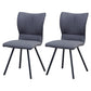 Modern Upholstered Side Chair Matte Finish Parsons Chair for Dining Room Dark Gray 2 Piece Set Clearhalo ' kitchen&dining_furn' 'Dining Chairs' 'Dining Tables & Seating' 'dining_chair' 'furn' 'furn_dining_chair' 'Furniture' 'furniture_dining_chair' 'Kitchen & Dining Furniture' 'kitchen' 4287294