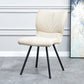 Modern Upholstered Side Chair Matte Finish Parsons Chair for Dining Room Off-White 1 Piece Clearhalo ' kitchen&dining_furn' 'Dining Chairs' 'Dining Tables & Seating' 'dining_chair' 'furn' 'furn_dining_chair' 'Furniture' 'furniture_dining_chair' 'Kitchen & Dining Furniture' 'kitchen' 4287295