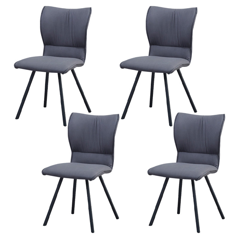 Modern Upholstered Side Chair Matte Finish Parsons Chair for Dining Room Dark Gray 4 Piece Set Clearhalo ' kitchen&dining_furn' 'Dining Chairs' 'Dining Tables & Seating' 'dining_chair' 'furn' 'furn_dining_chair' 'Furniture' 'furniture_dining_chair' 'Kitchen & Dining Furniture' 'kitchen' 4287296