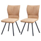 Modern Upholstered Side Chair Matte Finish Parsons Chair for Dining Room Camel 2 Piece Set Clearhalo ' kitchen&dining_furn' 'Dining Chairs' 'Dining Tables & Seating' 'dining_chair' 'furn' 'furn_dining_chair' 'Furniture' 'furniture_dining_chair' 'Kitchen & Dining Furniture' 'kitchen' 4287297
