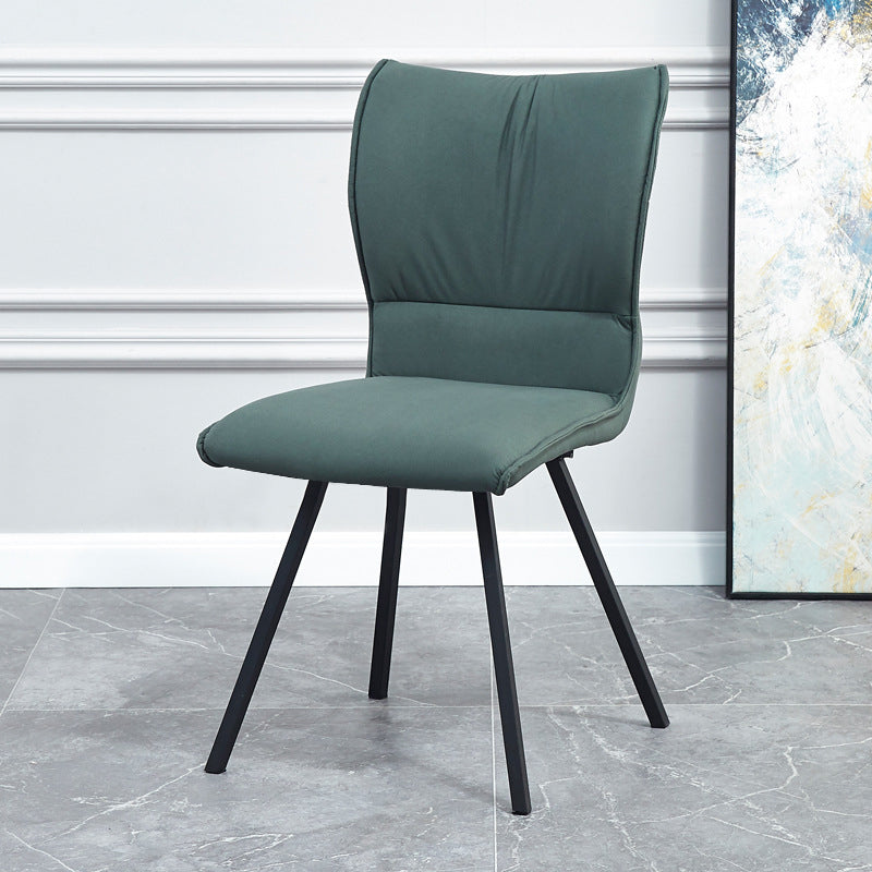 Modern Upholstered Side Chair Matte Finish Parsons Chair for Dining Room Blackish Green 1 Piece Clearhalo ' kitchen&dining_furn' 'Dining Chairs' 'Dining Tables & Seating' 'dining_chair' 'furn' 'furn_dining_chair' 'Furniture' 'furniture_dining_chair' 'Kitchen & Dining Furniture' 'kitchen' 4287298