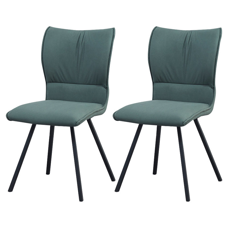 Modern Upholstered Side Chair Matte Finish Parsons Chair for Dining Room Blackish Green 2 Piece Set Clearhalo ' kitchen&dining_furn' 'Dining Chairs' 'Dining Tables & Seating' 'dining_chair' 'furn' 'furn_dining_chair' 'Furniture' 'furniture_dining_chair' 'Kitchen & Dining Furniture' 'kitchen' 4287301