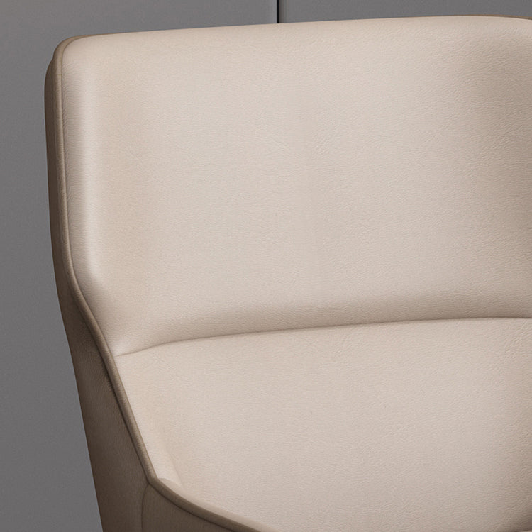 Modern Parsons Guest Chair Matte Finish Leather Curved Chair for Brasserie Clearhalo ' kitchen&dining_furn' 'Dining Chairs' 'Dining Tables & Seating' 'dining_chair' 'furn' 'furn_dining_chair' 'Furniture' 'furniture_dining_chair' 'Kitchen & Dining Furniture' 'kitchen' 4287324