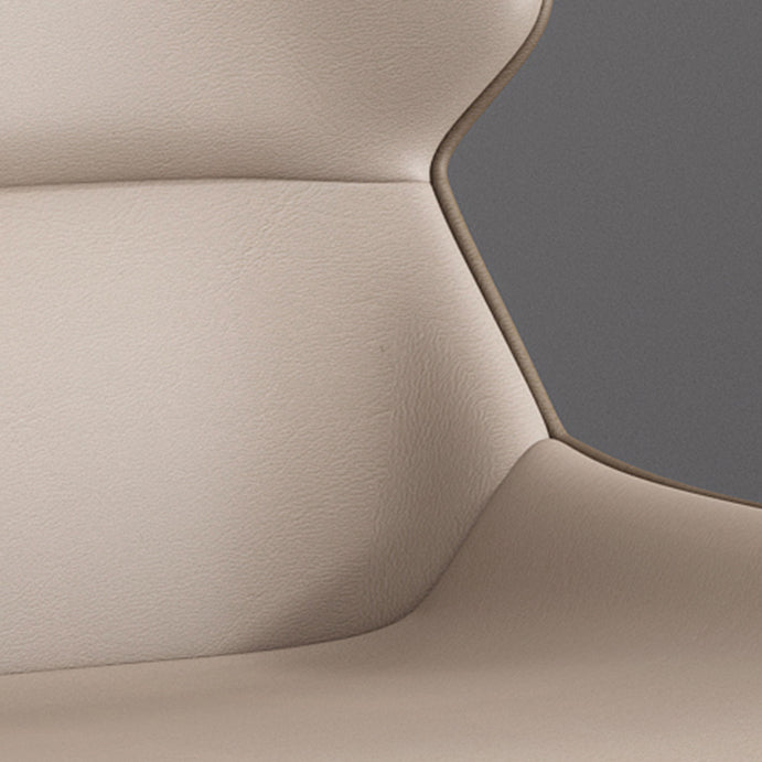 Modern Parsons Guest Chair Matte Finish Leather Curved Chair for Brasserie Clearhalo ' kitchen&dining_furn' 'Dining Chairs' 'Dining Tables & Seating' 'dining_chair' 'furn' 'furn_dining_chair' 'Furniture' 'furniture_dining_chair' 'Kitchen & Dining Furniture' 'kitchen' 4287325