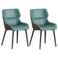 Modern Parsons Guest Chair Matte Finish Leather Curved Chair for Brasserie Green 2 Piece Set Clearhalo ' kitchen&dining_furn' 'Dining Chairs' 'Dining Tables & Seating' 'dining_chair' 'furn' 'furn_dining_chair' 'Furniture' 'furniture_dining_chair' 'Kitchen & Dining Furniture' 'kitchen' 4287332