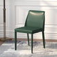 Contemporary Parsons Side Chair Matte Finish Leather Curved Armless Chair for Brasserie Dark Green 1 Piece Clearhalo ' kitchen&dining_furn' 'Dining Chairs' 'Dining Tables & Seating' 'dining_chair' 'furn' 'furn_dining_chair' 'Furniture' 'furniture_dining_chair' 'Kitchen & Dining Furniture' 'kitchen' 4287356