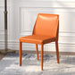 Contemporary Parsons Side Chair Matte Finish Leather Curved Armless Chair for Brasserie Orange 1 Piece Clearhalo ' kitchen&dining_furn' 'Dining Chairs' 'Dining Tables & Seating' 'dining_chair' 'furn' 'furn_dining_chair' 'Furniture' 'furniture_dining_chair' 'Kitchen & Dining Furniture' 'kitchen' 4287368