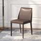 Contemporary Parsons Side Chair Matte Finish Leather Curved Armless Chair for Brasserie Dark Brown 1 Piece Clearhalo ' kitchen&dining_furn' 'Dining Chairs' 'Dining Tables & Seating' 'dining_chair' 'furn' 'furn_dining_chair' 'Furniture' 'furniture_dining_chair' 'Kitchen & Dining Furniture' 'kitchen' 4287385