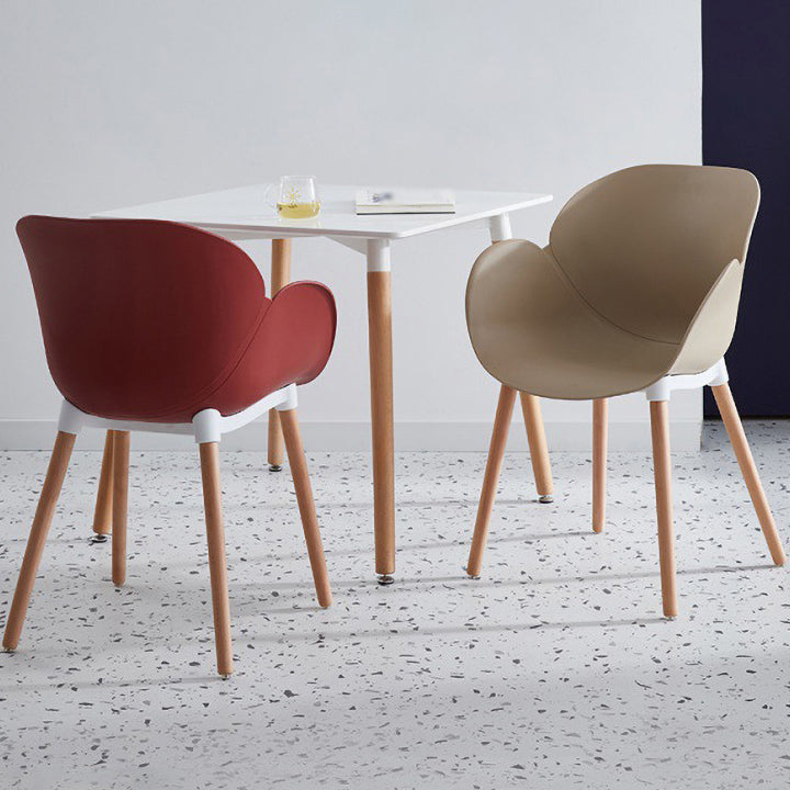 Contemporary Dining and Accent Chairs Matte Finish Plastic Solid Back Chair Clearhalo ' kitchen&dining_furn' 'Dining Chairs' 'Dining Tables & Seating' 'dining_chair' 'Furniture' 'furniture_dining_chair' 'Kitchen & Dining Furniture' 'kitchen' 4287406