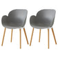 Contemporary Dining and Accent Chairs Matte Finish Plastic Solid Back Chair Grey Set of 2 Clearhalo ' kitchen&dining_furn' 'Dining Chairs' 'Dining Tables & Seating' 'dining_chair' 'Furniture' 'furniture_dining_chair' 'Kitchen & Dining Furniture' 'kitchen' 4287412