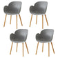 Contemporary Dining and Accent Chairs Matte Finish Plastic Solid Back Chair Grey Set of 4 Clearhalo ' kitchen&dining_furn' 'Dining Chairs' 'Dining Tables & Seating' 'dining_chair' 'Furniture' 'furniture_dining_chair' 'Kitchen & Dining Furniture' 'kitchen' 4287414