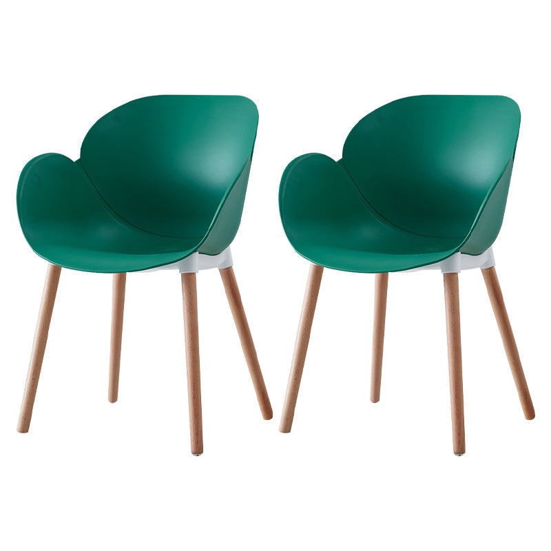 Contemporary Dining and Accent Chairs Matte Finish Plastic Solid Back Chair Green Set of 2 Clearhalo ' kitchen&dining_furn' 'Dining Chairs' 'Dining Tables & Seating' 'dining_chair' 'Furniture' 'furniture_dining_chair' 'Kitchen & Dining Furniture' 'kitchen' 4287431