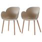 Contemporary Dining and Accent Chairs Matte Finish Plastic Solid Back Chair Khaki Set of 2 Clearhalo ' kitchen&dining_furn' 'Dining Chairs' 'Dining Tables & Seating' 'dining_chair' 'Furniture' 'furniture_dining_chair' 'Kitchen & Dining Furniture' 'kitchen' 4287434