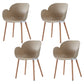 Contemporary Dining and Accent Chairs Matte Finish Plastic Solid Back Chair Khaki Set of 4 Clearhalo ' kitchen&dining_furn' 'Dining Chairs' 'Dining Tables & Seating' 'dining_chair' 'Furniture' 'furniture_dining_chair' 'Kitchen & Dining Furniture' 'kitchen' 4287435