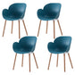 Contemporary Dining and Accent Chairs Matte Finish Plastic Solid Back Chair Peacock Blue Set of 4 Clearhalo ' kitchen&dining_furn' 'Dining Chairs' 'Dining Tables & Seating' 'dining_chair' 'Furniture' 'furniture_dining_chair' 'Kitchen & Dining Furniture' 'kitchen' 4287437