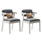 Contemporary Wood Indoor-Outdoor Room Armchair Open Back Chair White 2 Piece Set Clearhalo ' kitchen&dining_furn' 'Dining Chairs' 'Dining Tables & Seating' 'dining_chair' 'furn' 'furn_dining_chair' 'Furniture' 'furniture_dining_chair' 'Kitchen & Dining Furniture' 'kitchen' 4287440