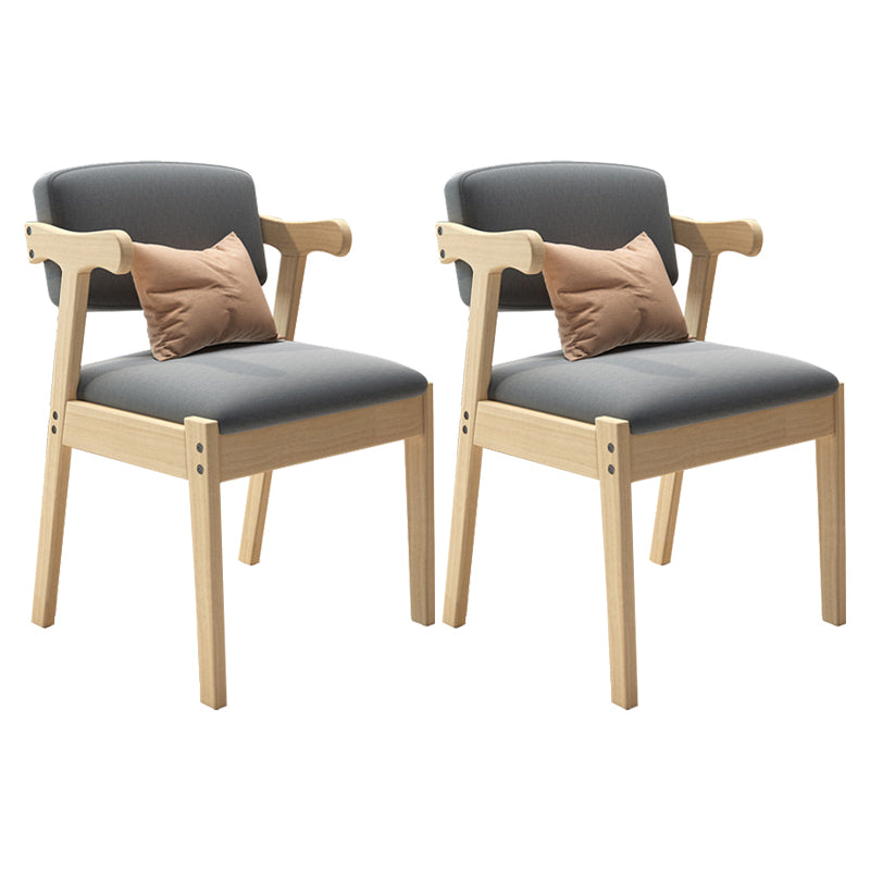 Contemporary Wood Indoor-Outdoor Room Armchair Open Back Chair Wood 2 Piece Set Clearhalo ' kitchen&dining_furn' 'Dining Chairs' 'Dining Tables & Seating' 'dining_chair' 'furn' 'furn_dining_chair' 'Furniture' 'furniture_dining_chair' 'Kitchen & Dining Furniture' 'kitchen' 4287441