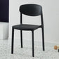 Modern Plastic Indoor-Outdoor Room Side Chairs Open Back Chair Black 1 Piece Clearhalo ' kitchen&dining_furn' 'Dining Chairs' 'Dining Tables & Seating' 'dining_chair' 'Furniture' 'furniture_dining_chair' 'Kitchen & Dining Furniture' 'kitchen' 4287453