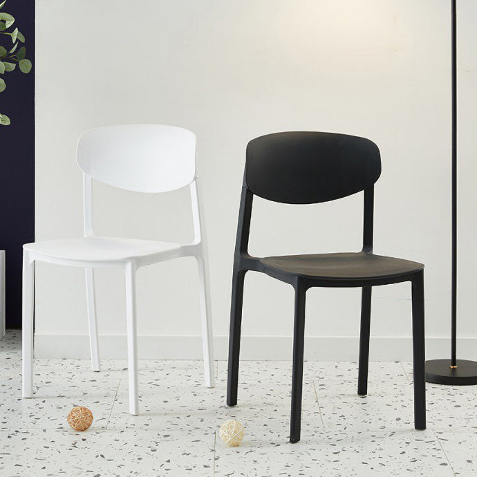 Modern Plastic Indoor-Outdoor Room Side Chairs Open Back Chair Clearhalo ' kitchen&dining_furn' 'Dining Chairs' 'Dining Tables & Seating' 'dining_chair' 'Furniture' 'furniture_dining_chair' 'Kitchen & Dining Furniture' 'kitchen' 4287456
