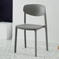 Modern Plastic Indoor-Outdoor Room Side Chairs Open Back Chair Dark Gray 1 Piece Clearhalo ' kitchen&dining_furn' 'Dining Chairs' 'Dining Tables & Seating' 'dining_chair' 'Furniture' 'furniture_dining_chair' 'Kitchen & Dining Furniture' 'kitchen' 4287458