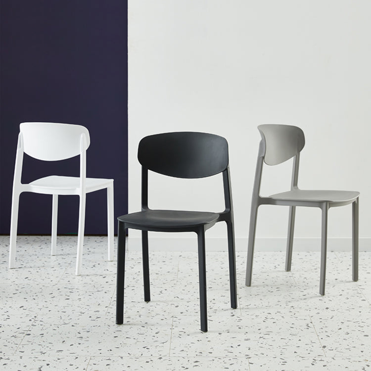 Modern Plastic Indoor-Outdoor Room Side Chairs Open Back Chair Clearhalo ' kitchen&dining_furn' 'Dining Chairs' 'Dining Tables & Seating' 'dining_chair' 'Furniture' 'furniture_dining_chair' 'Kitchen & Dining Furniture' 'kitchen' 4287459
