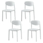 Modern Plastic Indoor-Outdoor Room Side Chairs Open Back Chair White Set of 4 Clearhalo ' kitchen&dining_furn' 'Dining Chairs' 'Dining Tables & Seating' 'dining_chair' 'Furniture' 'furniture_dining_chair' 'Kitchen & Dining Furniture' 'kitchen' 4287469