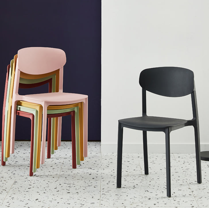 Modern Plastic Indoor-Outdoor Room Side Chairs Open Back Chair Clearhalo ' kitchen&dining_furn' 'Dining Chairs' 'Dining Tables & Seating' 'dining_chair' 'Furniture' 'furniture_dining_chair' 'Kitchen & Dining Furniture' 'kitchen' 4287472