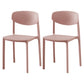 Modern Plastic Indoor-Outdoor Room Side Chairs Open Back Chair Pink Set of 2 Clearhalo ' kitchen&dining_furn' 'Dining Chairs' 'Dining Tables & Seating' 'dining_chair' 'Furniture' 'furniture_dining_chair' 'Kitchen & Dining Furniture' 'kitchen' 4287473