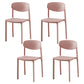 Modern Plastic Indoor-Outdoor Room Side Chairs Open Back Chair Pink Set of 4 Clearhalo ' kitchen&dining_furn' 'Dining Chairs' 'Dining Tables & Seating' 'dining_chair' 'Furniture' 'furniture_dining_chair' 'Kitchen & Dining Furniture' 'kitchen' 4287474