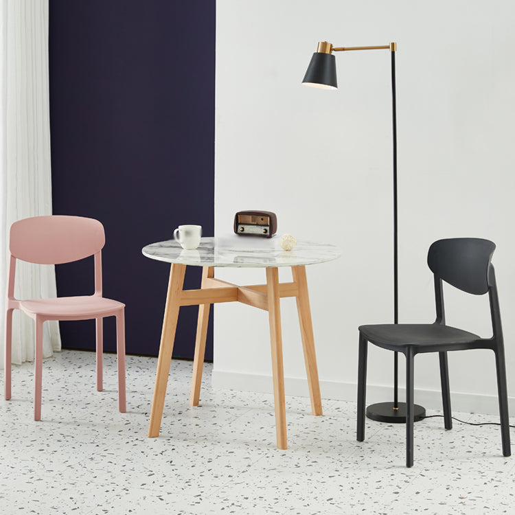 Modern Plastic Indoor-Outdoor Room Side Chairs Open Back Chair Clearhalo ' kitchen&dining_furn' 'Dining Chairs' 'Dining Tables & Seating' 'dining_chair' 'Furniture' 'furniture_dining_chair' 'Kitchen & Dining Furniture' 'kitchen' 4287475