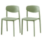 Modern Plastic Indoor-Outdoor Room Side Chairs Open Back Chair Green Set of 2 Clearhalo ' kitchen&dining_furn' 'Dining Chairs' 'Dining Tables & Seating' 'dining_chair' 'Furniture' 'furniture_dining_chair' 'Kitchen & Dining Furniture' 'kitchen' 4287477