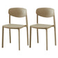 Modern Plastic Indoor-Outdoor Room Side Chairs Open Back Chair Khaki Set of 2 Clearhalo ' kitchen&dining_furn' 'Dining Chairs' 'Dining Tables & Seating' 'dining_chair' 'Furniture' 'furniture_dining_chair' 'Kitchen & Dining Furniture' 'kitchen' 4287480