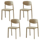 Modern Plastic Indoor-Outdoor Room Side Chairs Open Back Chair Khaki Set of 4 Clearhalo ' kitchen&dining_furn' 'Dining Chairs' 'Dining Tables & Seating' 'dining_chair' 'Furniture' 'furniture_dining_chair' 'Kitchen & Dining Furniture' 'kitchen' 4287481