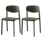 Modern Plastic Indoor-Outdoor Room Side Chairs Open Back Chair Army Green Set of 2 Clearhalo ' kitchen&dining_furn' 'Dining Chairs' 'Dining Tables & Seating' 'dining_chair' 'Furniture' 'furniture_dining_chair' 'Kitchen & Dining Furniture' 'kitchen' 4287486