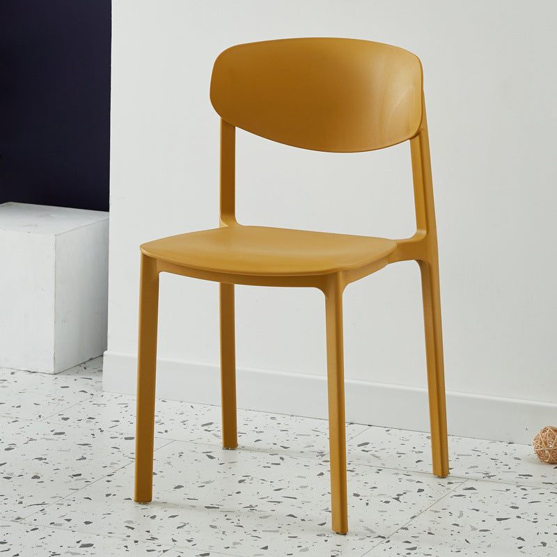 Modern Plastic Indoor-Outdoor Room Side Chairs Open Back Chair Ginger 1 Piece Clearhalo ' kitchen&dining_furn' 'Dining Chairs' 'Dining Tables & Seating' 'dining_chair' 'Furniture' 'furniture_dining_chair' 'Kitchen & Dining Furniture' 'kitchen' 4287488