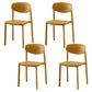 Modern Plastic Indoor-Outdoor Room Side Chairs Open Back Chair Ginger Set of 4 Clearhalo ' kitchen&dining_furn' 'Dining Chairs' 'Dining Tables & Seating' 'dining_chair' 'Furniture' 'furniture_dining_chair' 'Kitchen & Dining Furniture' 'kitchen' 4287490