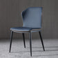 Contemporary Wingback Side Chair Matte Finish Leather Curved Armless Chair Blue 1 Piece Clearhalo ' kitchen&dining_furn' 'Dining Chairs' 'Dining Tables & Seating' 'dining_chair' 'furn' 'furn_dining_chair' 'Furniture' 'furniture_dining_chair' 'Kitchen & Dining Furniture' 'kitchen' 4287497
