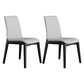 Contemporary Dining and Accent Chairs Matte Finish Leather Curved Parsons Armless Chair Light Gray 2 Piece Set Clearhalo ' kitchen&dining_furn' 'Dining Chairs' 'Dining Tables & Seating' 'dining_chair' 'furn' 'furn_dining_chair' 'Furniture' 'furniture_dining_chair' 'Kitchen & Dining Furniture' 'kitchen' 4287511