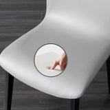 Contemporary Dining and Accent Chairs Matte Finish Leather Curved Parsons Armless Chair Clearhalo ' kitchen&dining_furn' 'Dining Chairs' 'Dining Tables & Seating' 'dining_chair' 'furn' 'furn_dining_chair' 'Furniture' 'furniture_dining_chair' 'Kitchen & Dining Furniture' 'kitchen' 4287519